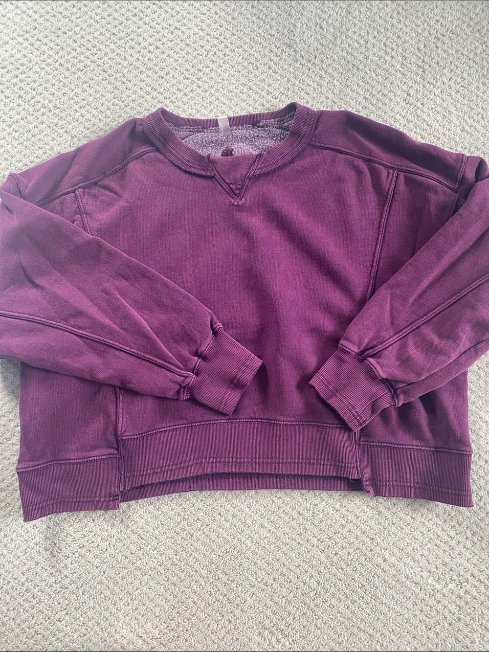 Free People Movement Intercept Crewneck Sweatshirt - Deep Purple, small